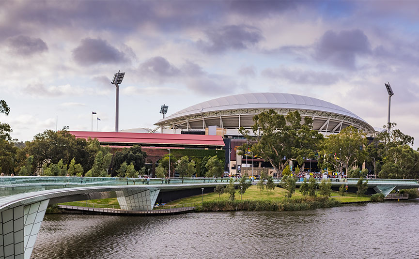 Adelaide Oval from across the river