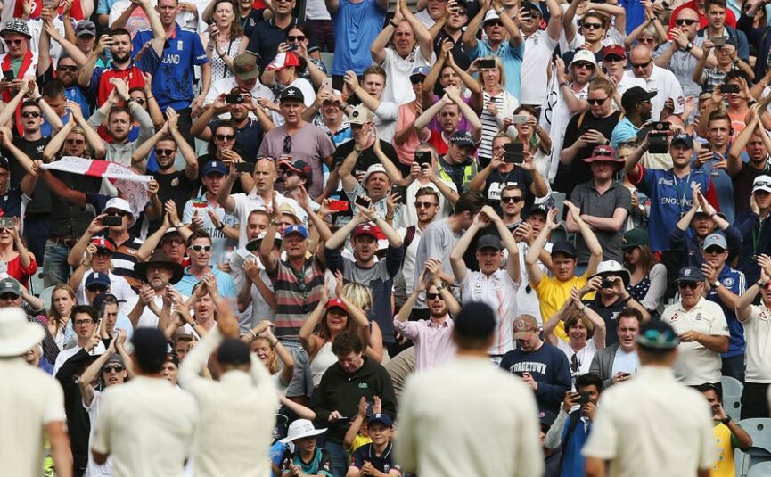 Crowd at cricket game