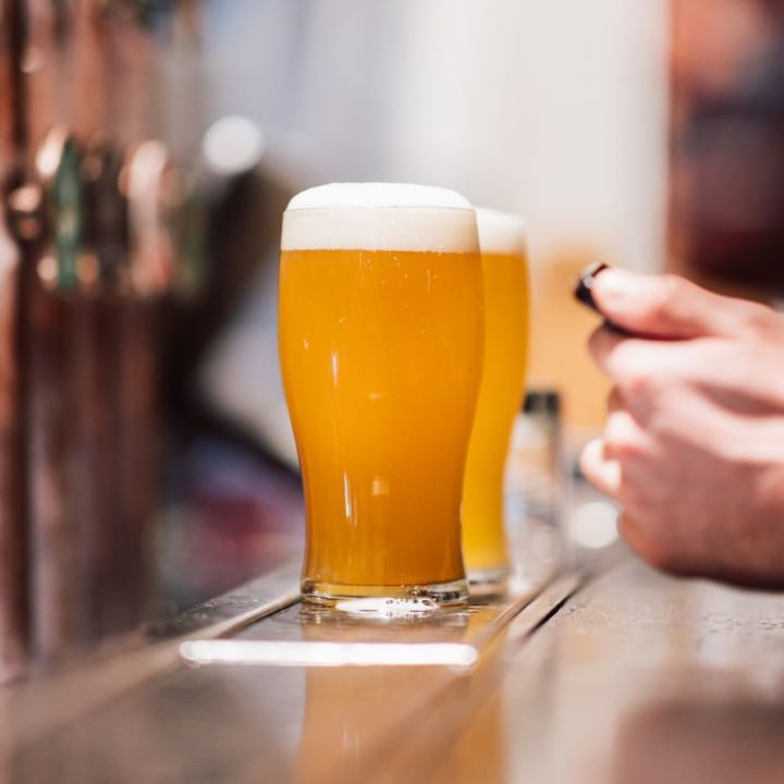 Glasses of beer