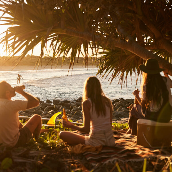 People relaxing at the beach