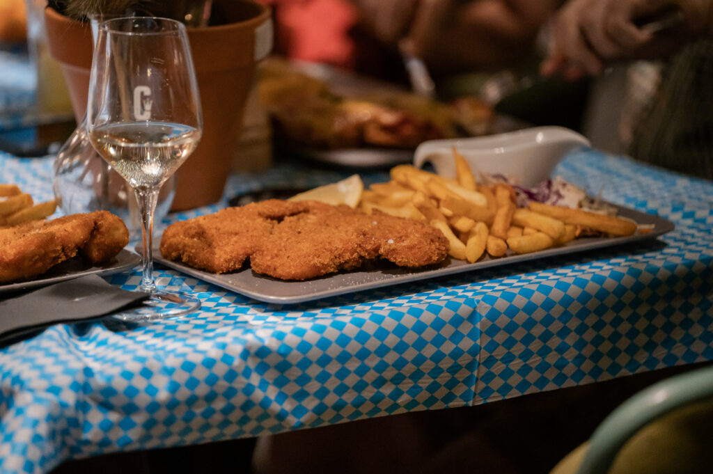 Schnitzels and chips for Oktoberfest