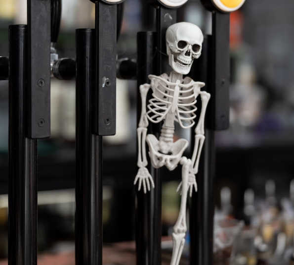 Skeleton on tap