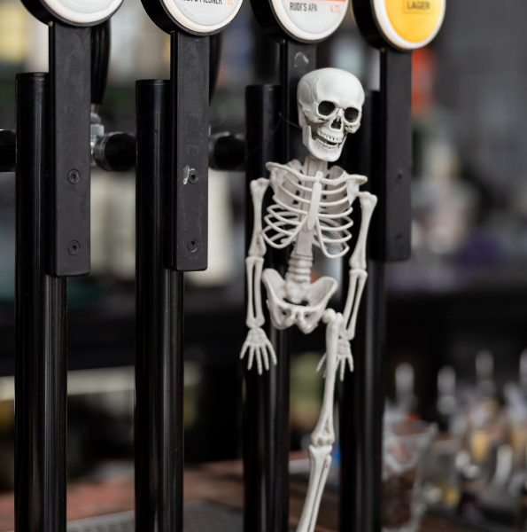Skeleton on tap