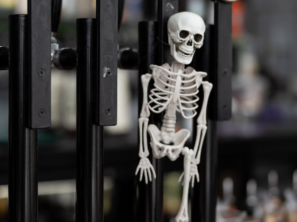 Skeleton on tap