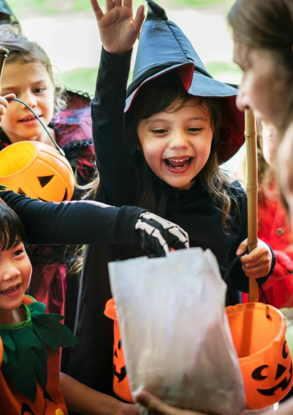 Kids dressed up for Halloween