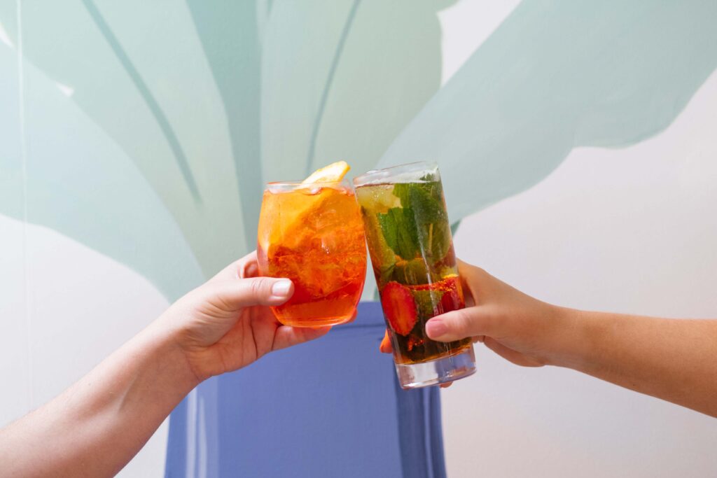 Cocktails at The Peach Pit